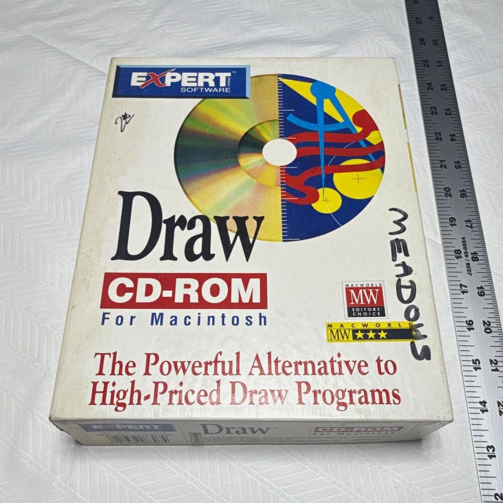Vintage Software Draw CD-ROM for Macintosh Graphics Editing Software, English